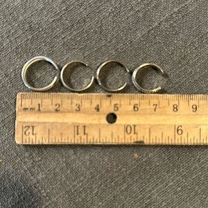 Lot of 4 Sterling Silver Toe Rings